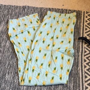 Pineapple Print Old Navy Womans Pajama Pants size Medium